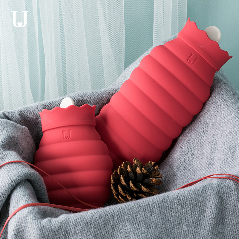 Jordan&Judy silicone hot water bottle, water-filled explosion-proof, hand warmer, silicone microwave heating hot water bottle