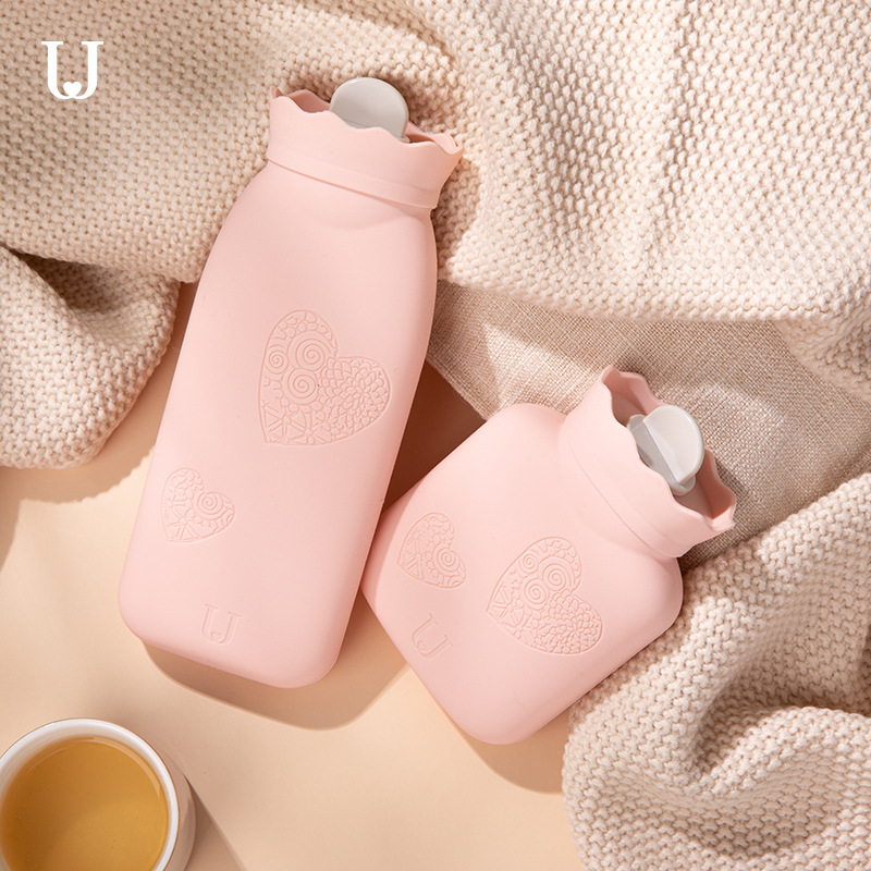 Jordan&Judy silicone hot water bottle, hand warmer, convenient belly warmer, microwave heating hot water bottle