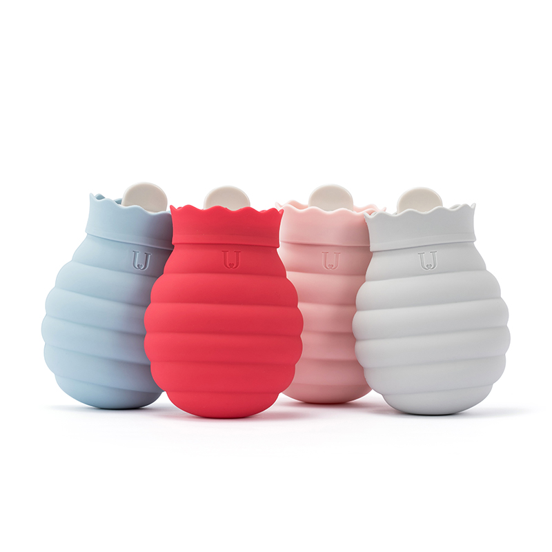 Jordan&Judy silicone hot water bottle, baby explosion-proof warm water bottle, female water injection warm belly and hand warmer, cute warm baby