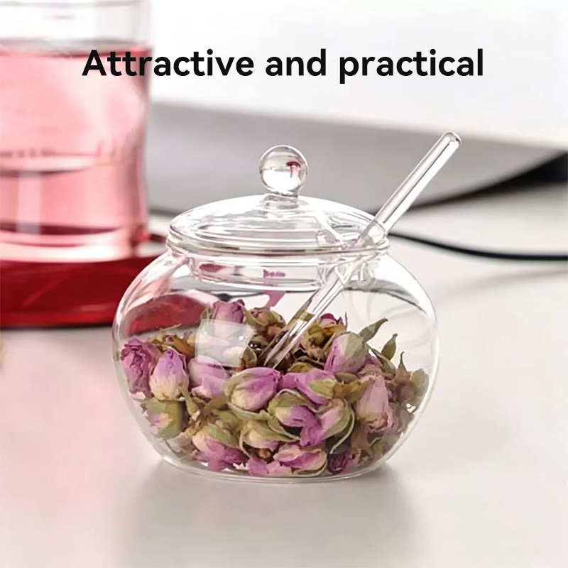 Glass jar 350ml - with lid and spoon