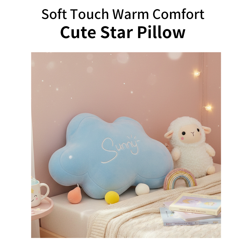 Soft Starry Pillow - Cloud - Blue - 45CM