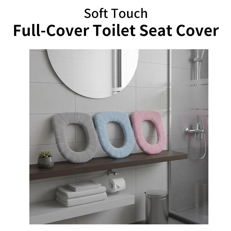 Fleece-Lined Toilet Seat Cover Set of 3 