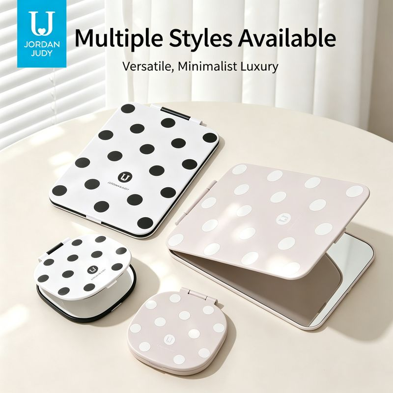 Foldable Single-sided Vanity Mirror, Small High Aesthetic Portable Makeup Mirror for Dorm, Office & Home Desktop